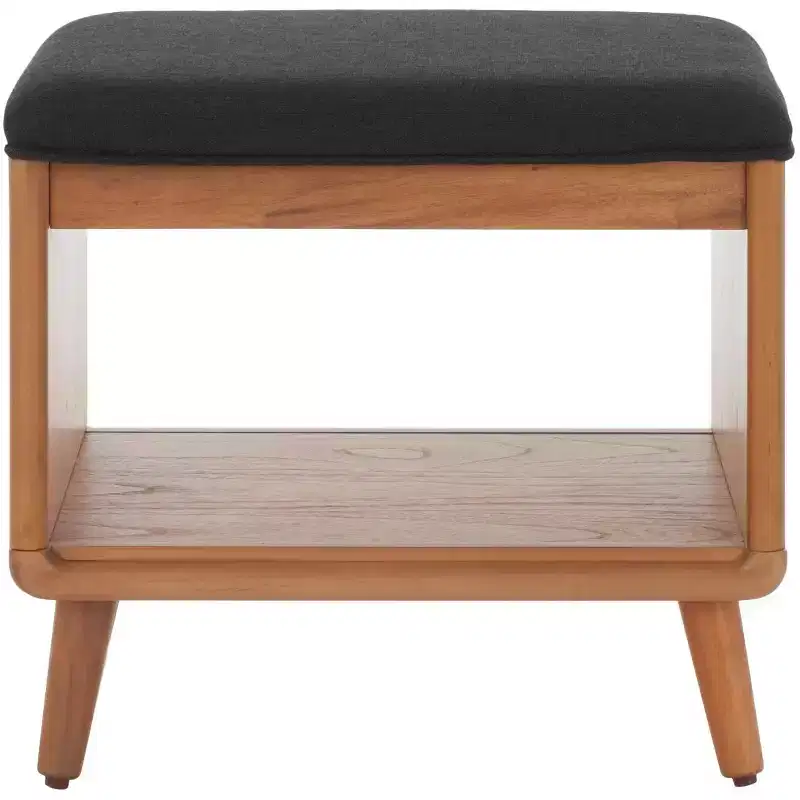 Open Shelf Bench With Cushion