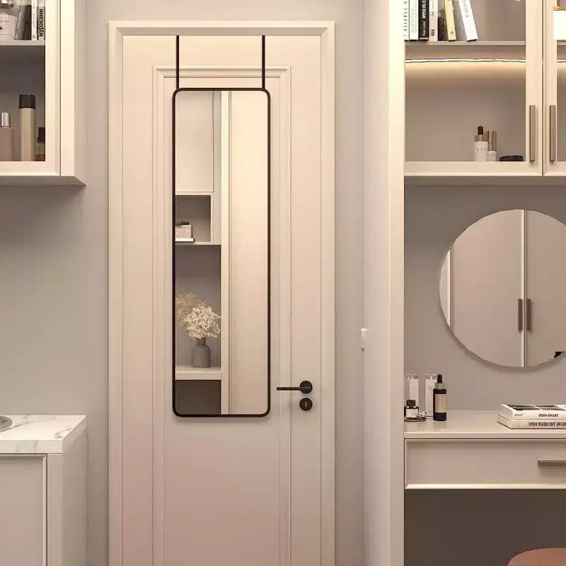 TUYOHW Rectangle Full Length Mirror,47x14'' Wall-Mounted Shatterproof Mirror with Aluminum Frame,Door Mirror Suitable for Modern Home Decor