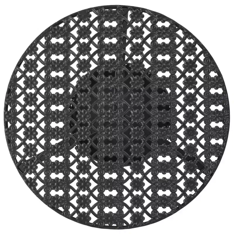 Table Black Metal Small Bistro Table Round Vintage