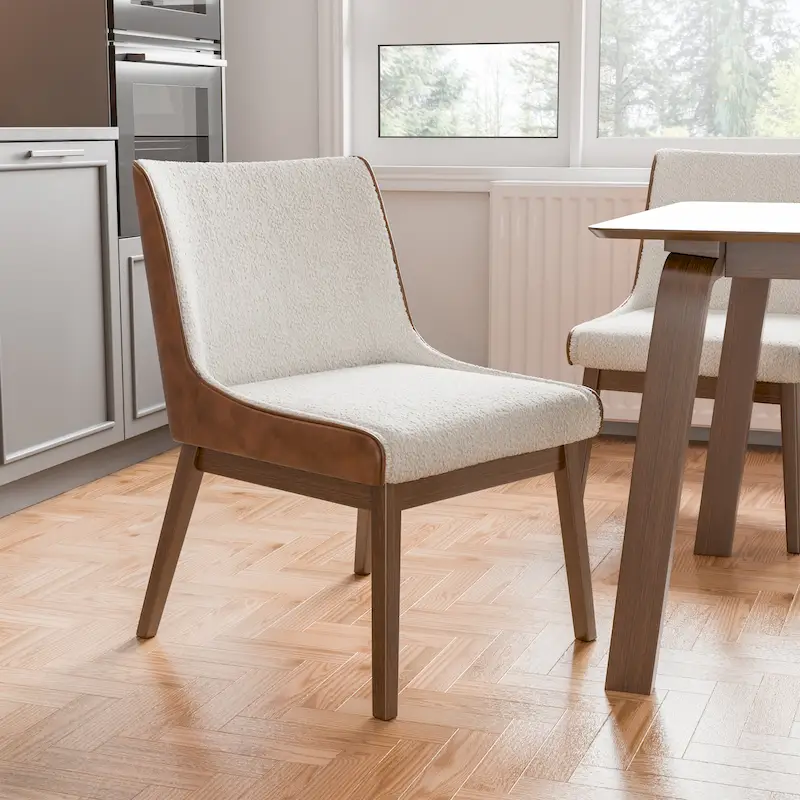 Beau III Mid-century 2-Pack Wingback Dining Chair Set