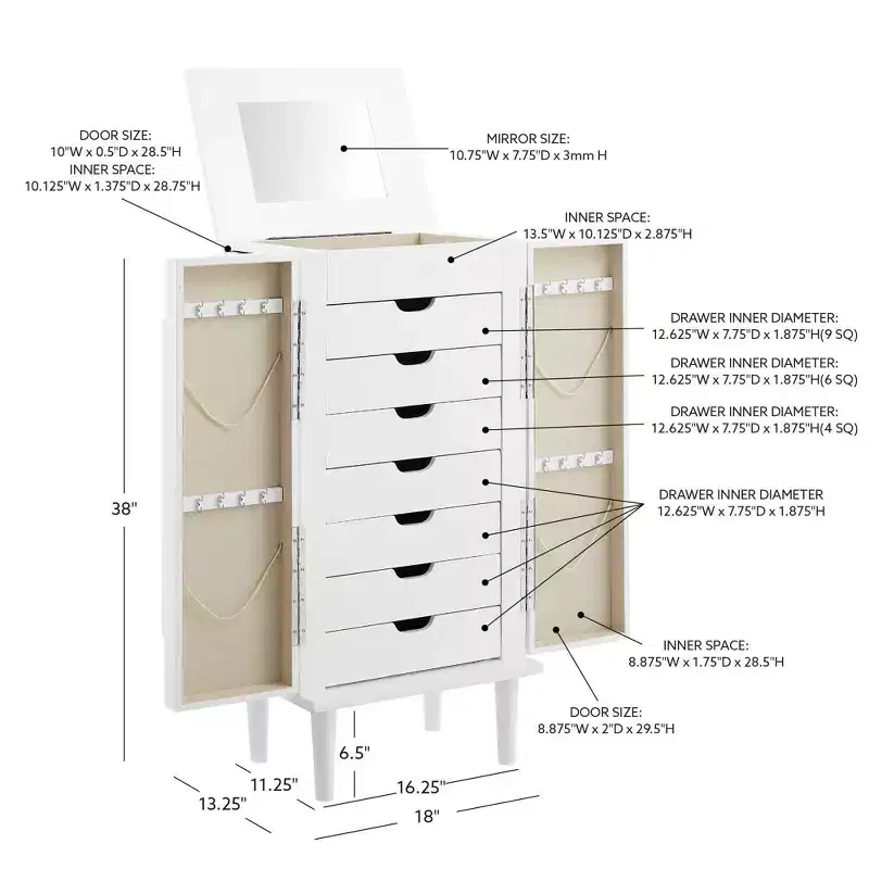 Powell Phillippa Jewelry Armoire