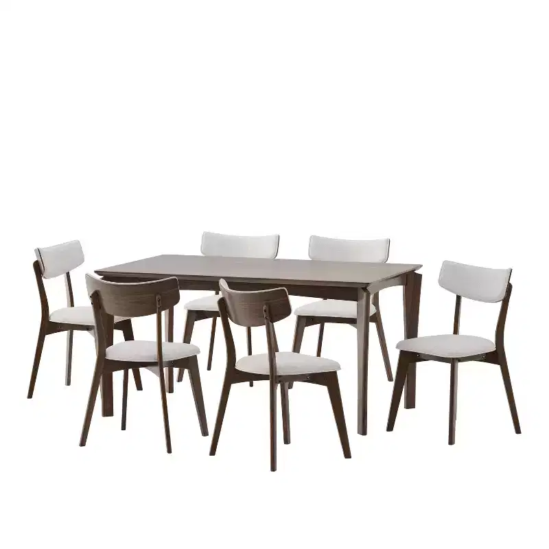 Christopher Knight Home Carmody Wood and Fabric 7 Piece Dining Set