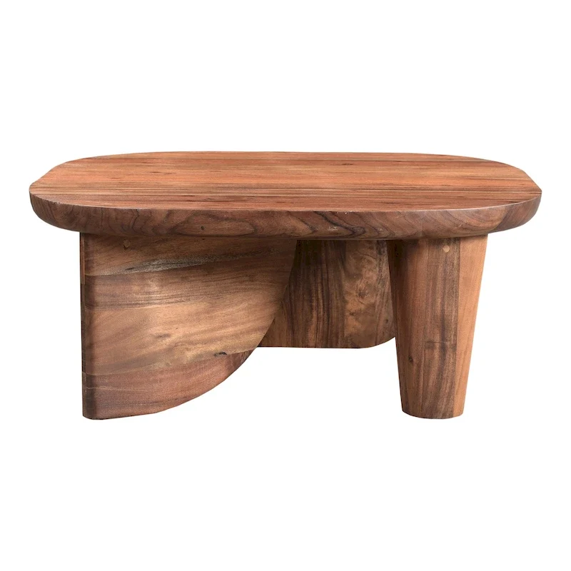 Rustic Solid Acacia Wood Coffee Table