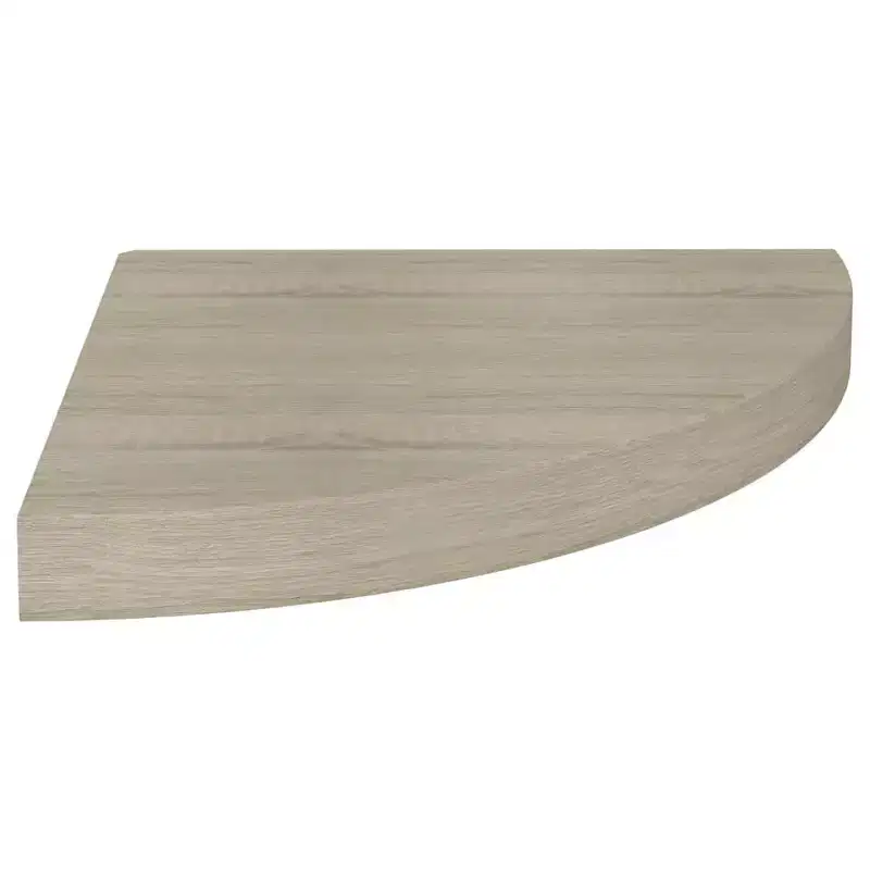 Corner Shelf Oak Honeycomb MDF, metal 13.8 in x 13.8 in x 1.5 in