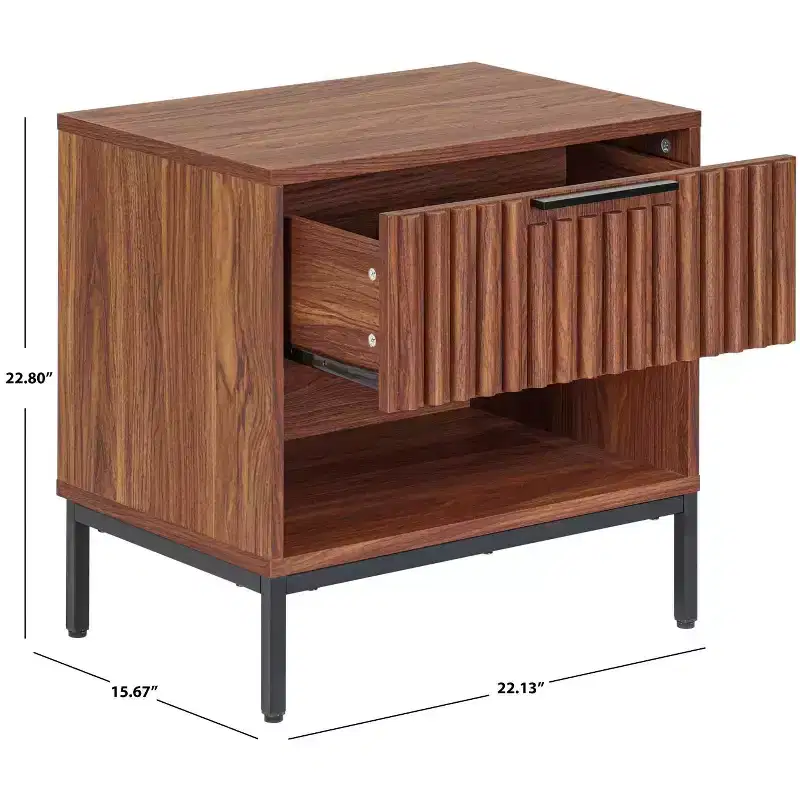 Lylia 1 Drawer Nightstand - NST9617 - Safavieh