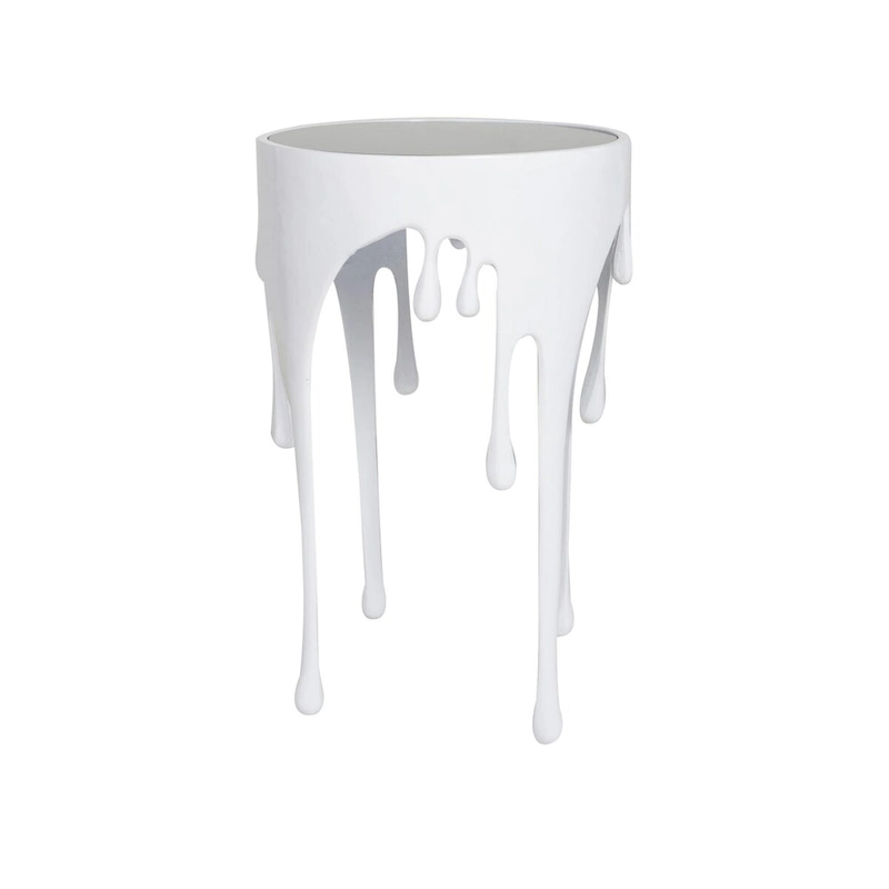 Artistic 16 Wide Metallic Drip Metal Accent Table - 16 x 25
