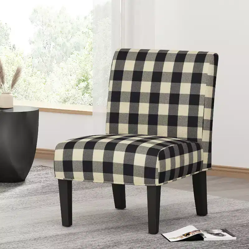 GDFStudio Abner Contemporary 22 D Slipper Pattern Accent Chair