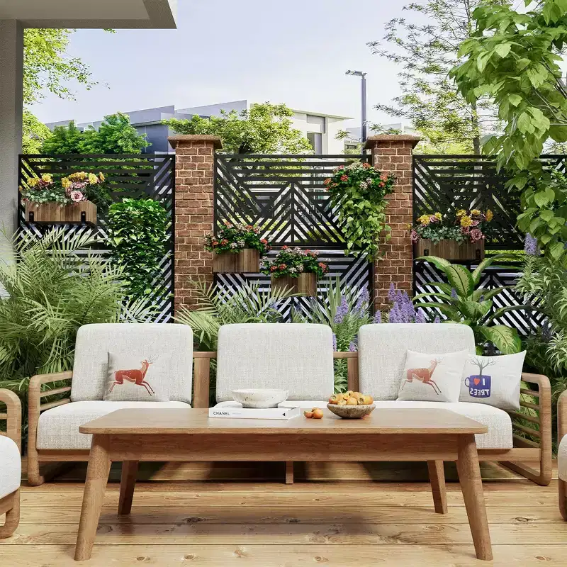 Zodiac Mountain-Shaped Black Galvanized Steel Screen