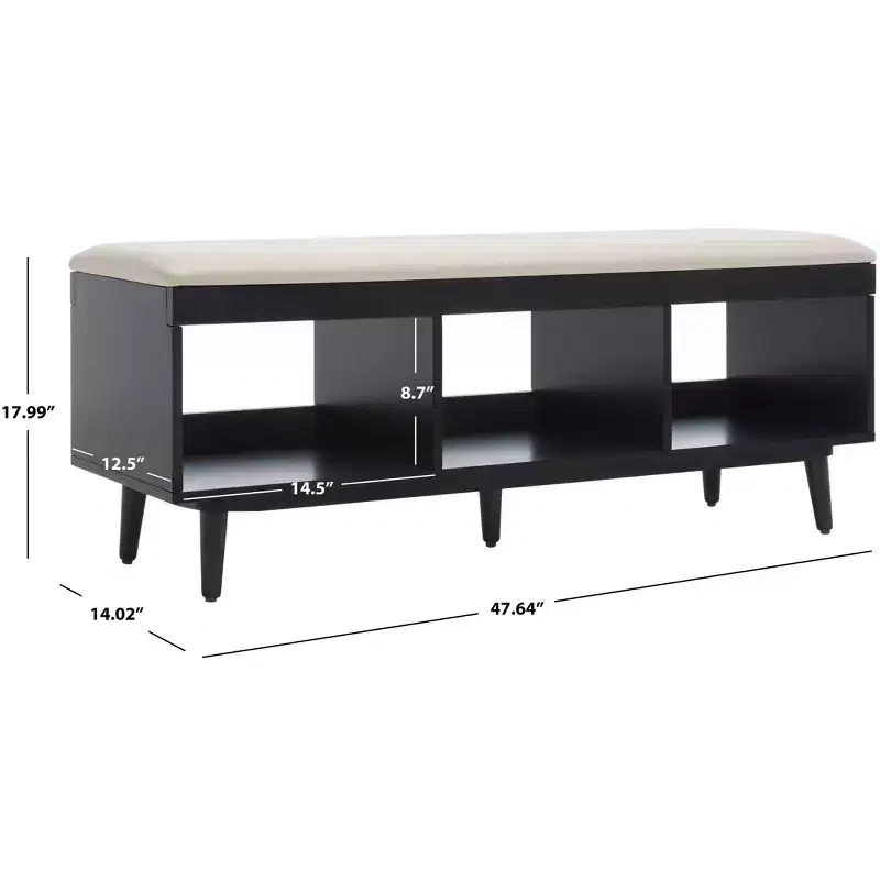 Cricket Open Shelf Bench With Cushion - BCH5000 - Safavieh