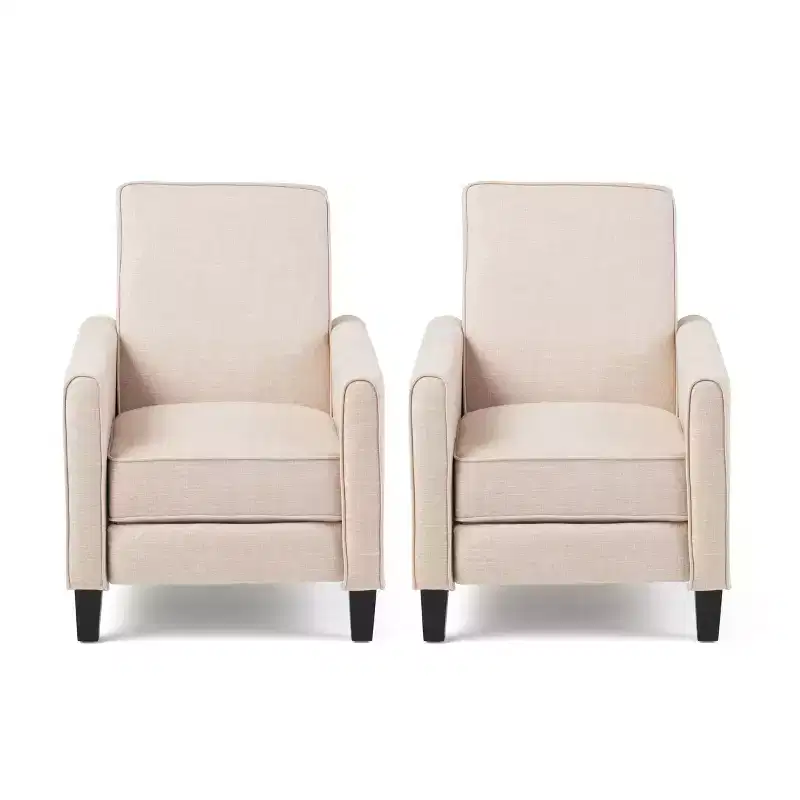 Christopher Knight Home Darvis Contemporary Upholstered Pushback Recliners (Set of 2)