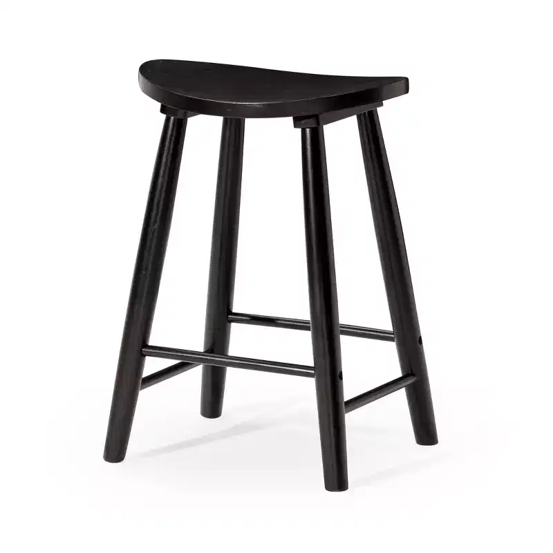 Backless Wooden Kitchen Bar Stool 30