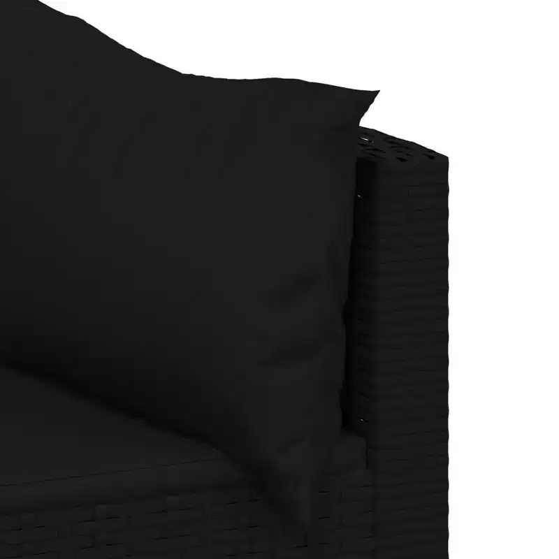 vidaXL Patio Furniture Set Modern Lounge Set with Cushions Poly Rattan