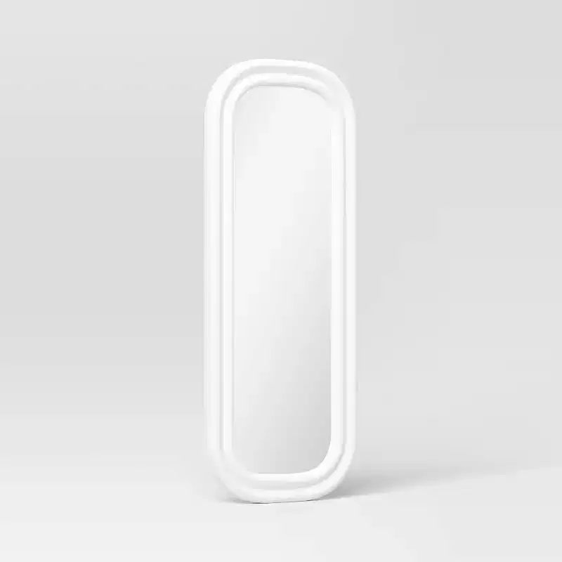 25"x65" Textured Floor Mirror White - Threshold™