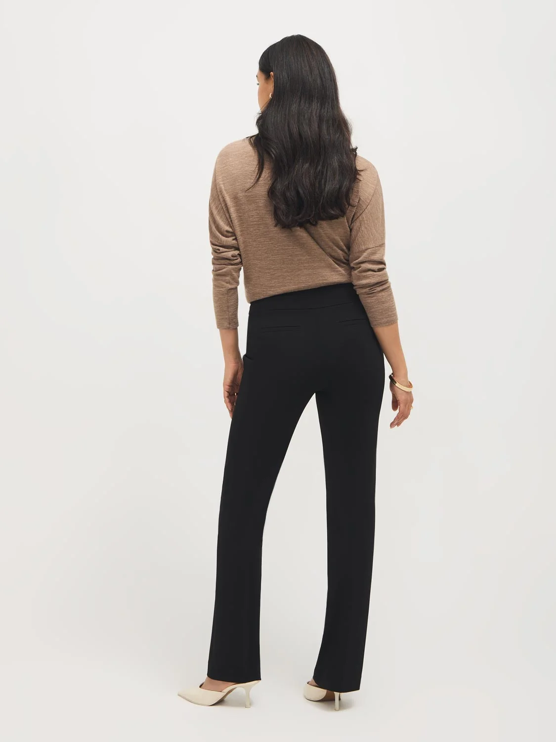 Straight Leg Crepe Pants