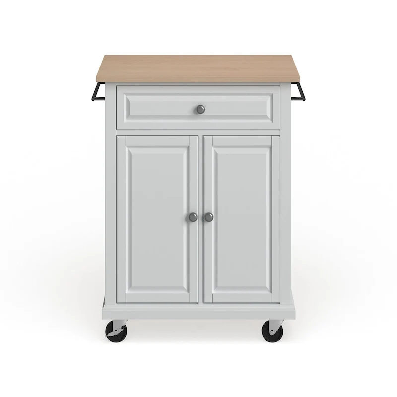 Compact Wood Top Kitchen Cart - 31W x 18D x 35.5H