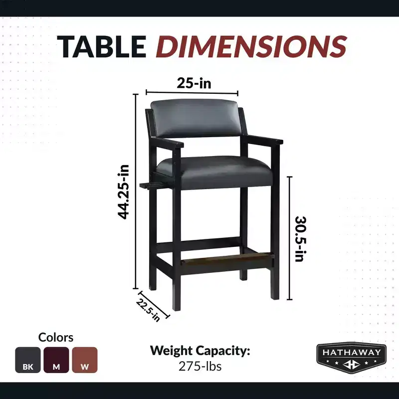 Hathaway Cambridge Spectator Chair - Black
