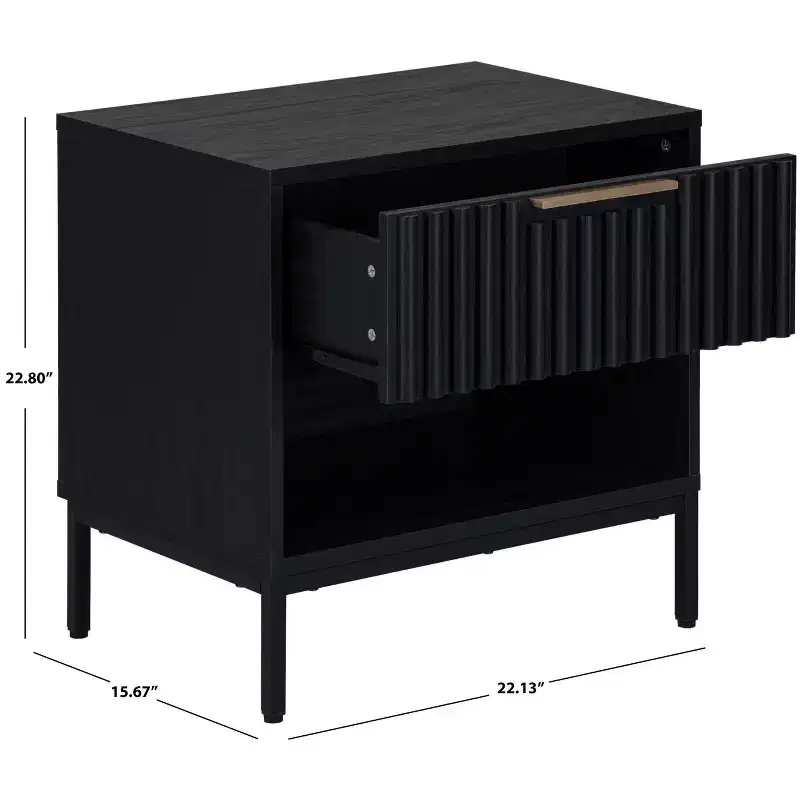 Lylia 1 Drawer Nightstand - NST9617 - Safavieh