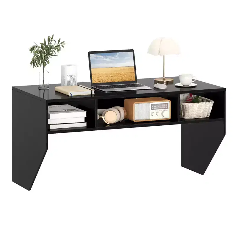 Wall Mounted Floating Computer Table Sturdy Desk Home Office Furni Storag Shelf