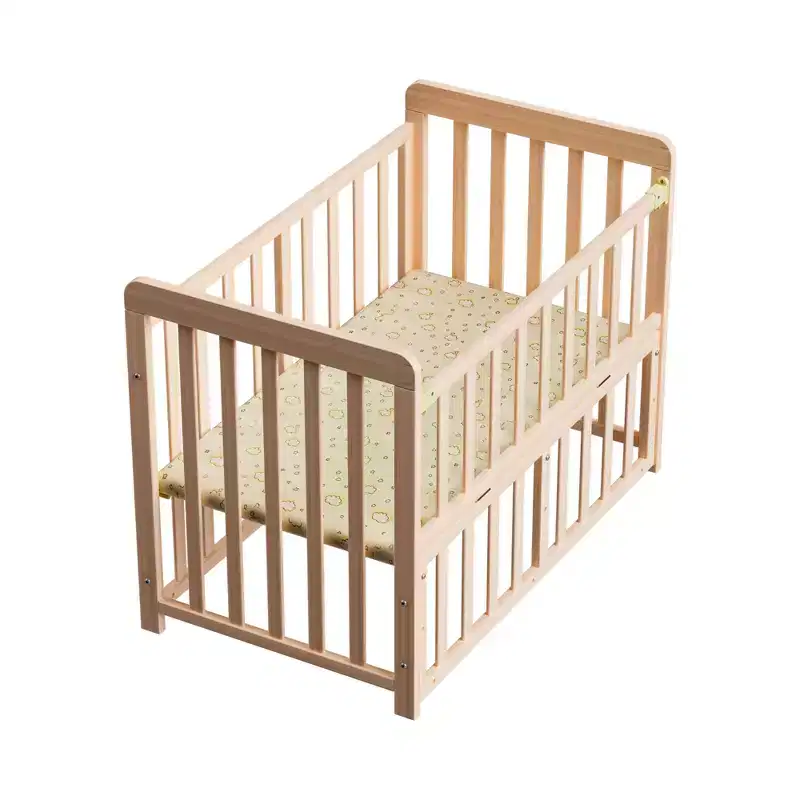 Dublin 3-in-1 Convertible Bedside Crib — Solid Pine, Rolling Wheels, 100 lb Capacity