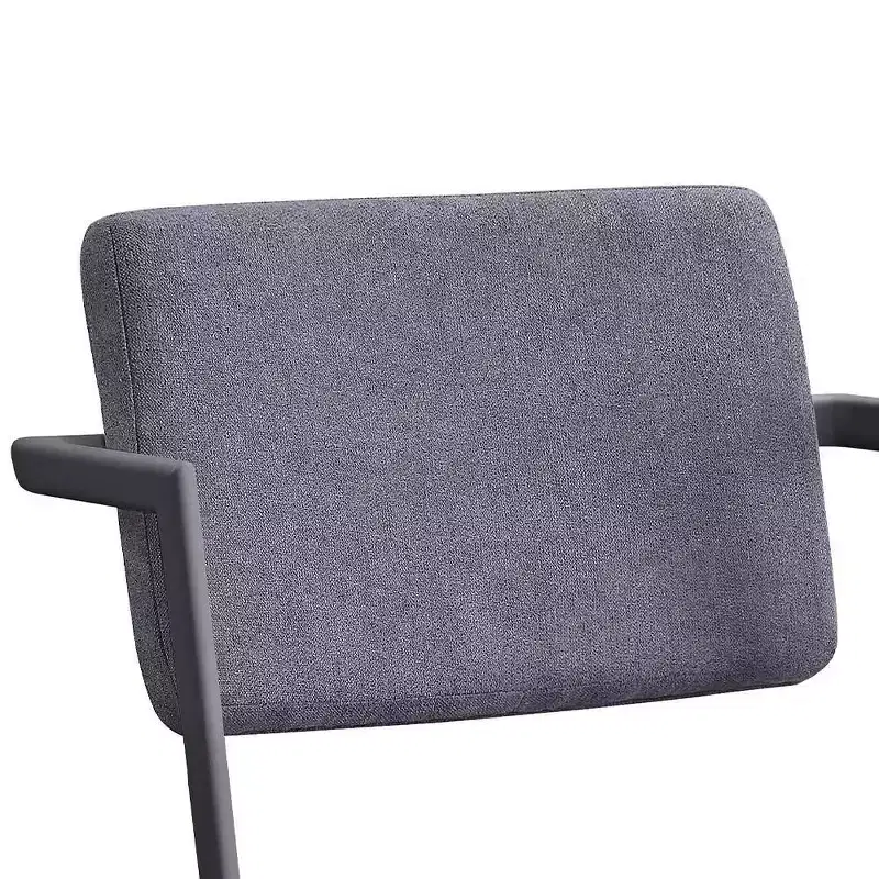 Cargo 22" Dining Chairs Gray Fabric and Gunmetal - Acme Furniture: Leather Upholstery, Metal Frame, Armless Design, Easy to Clean