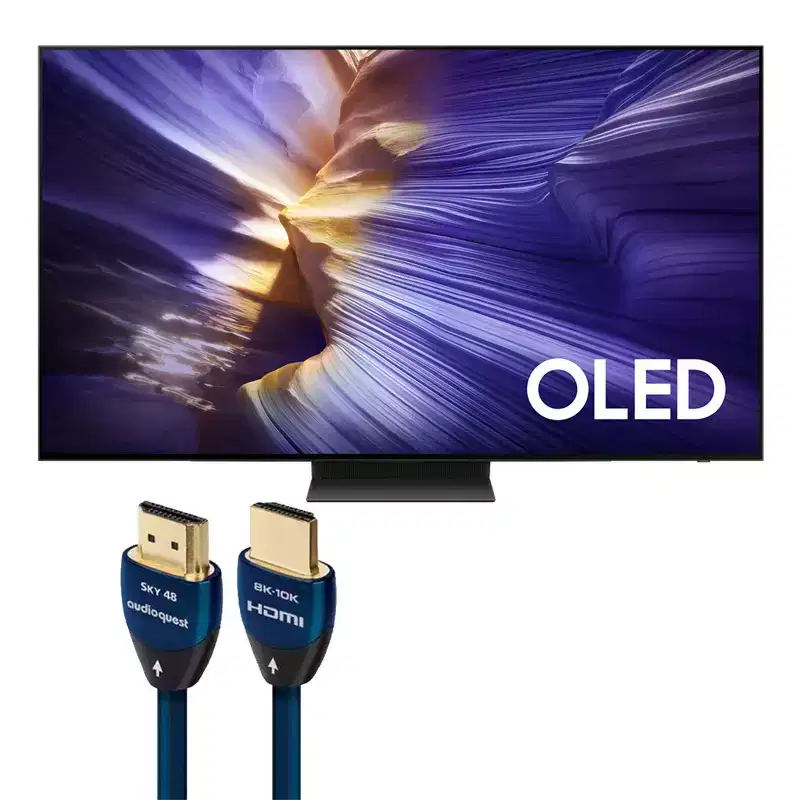 Samsung QN48S90FAFXZA S90F 48 Inch 4K OLED Smart TV with AudioQuest SKY 3m HDMI Cable