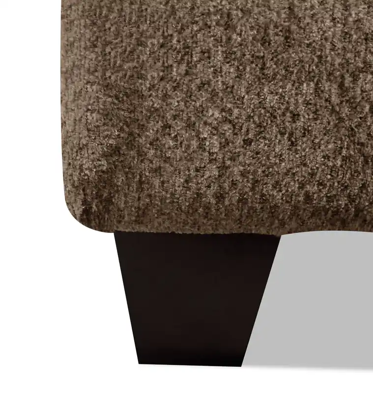 49 Chenille Fabric Chair with Flared Arms and Wood Legs - Charcoal Grey