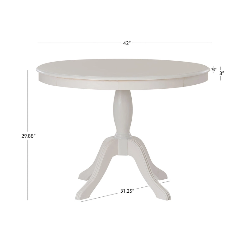 Josie Round Solid Wood Pedestal Table