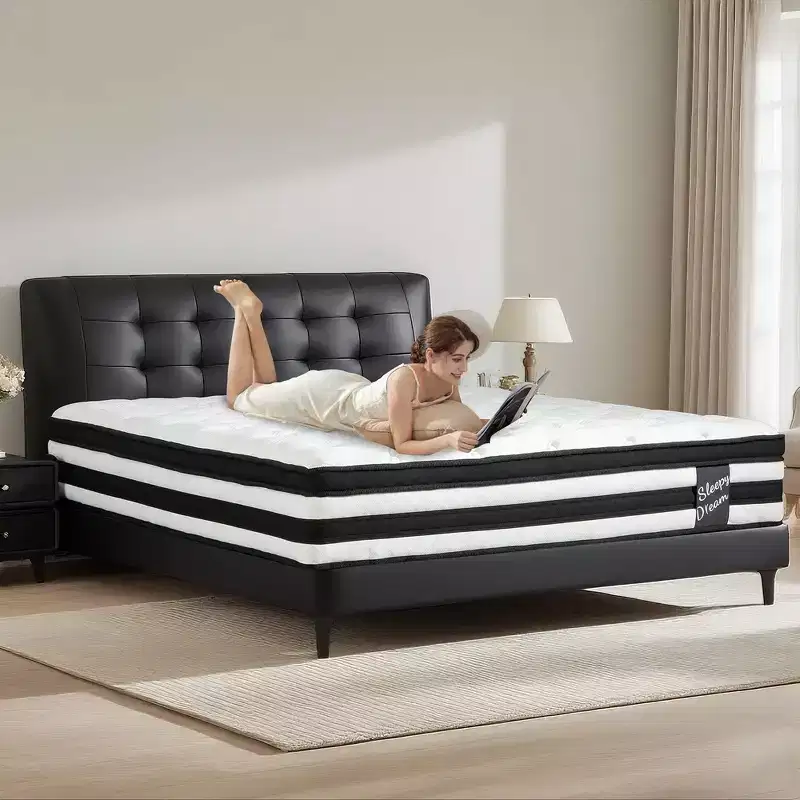 Whisen 12 Twin XL Hybrid Mattress with Memory Foam, Breathable Cool Cover Individual Pocket Spring