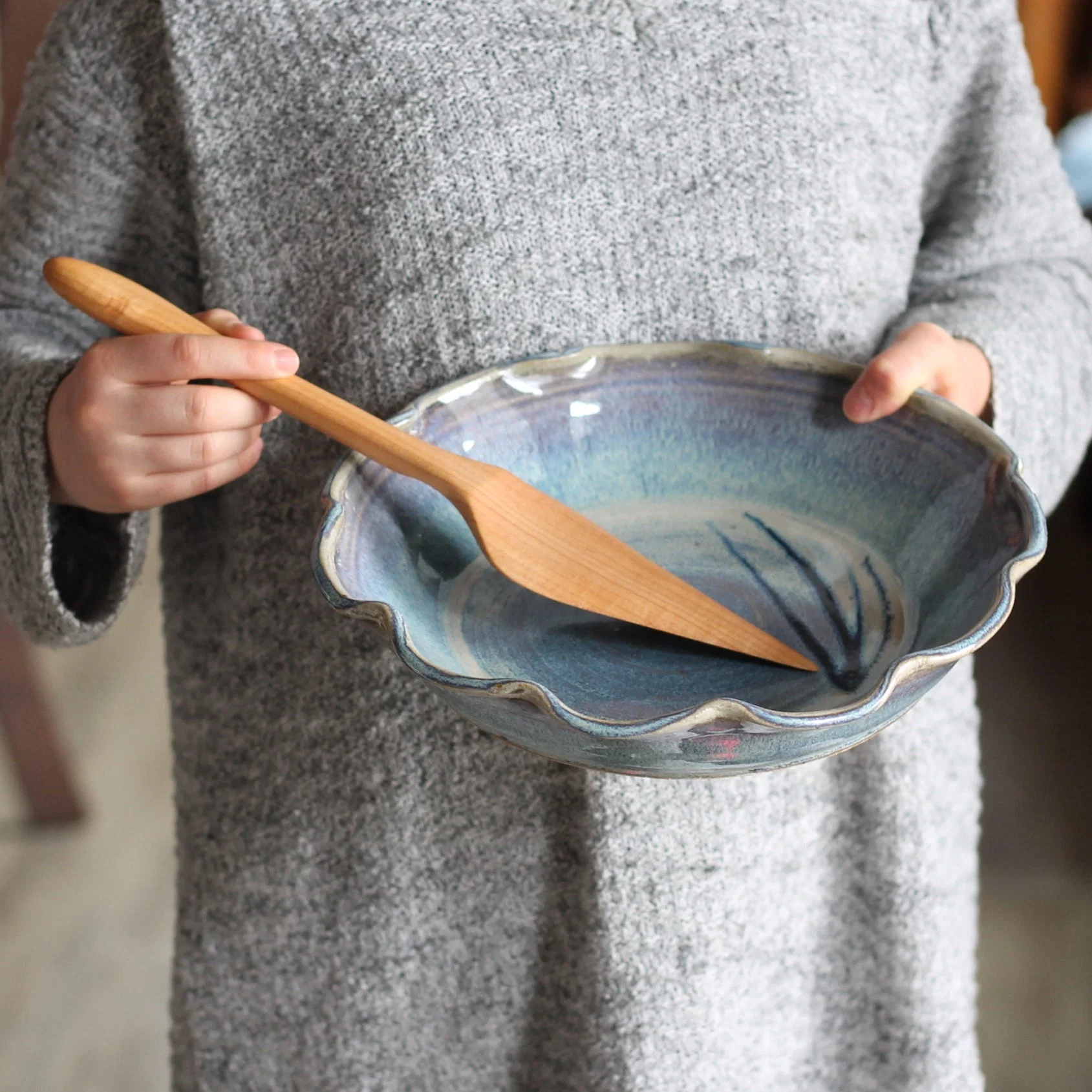 Handmade Wooden Pie Server