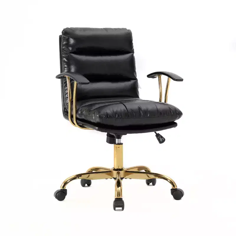 42 in.H Adjustable Height Black Cushion Seat Executive Office Chair with Swivels