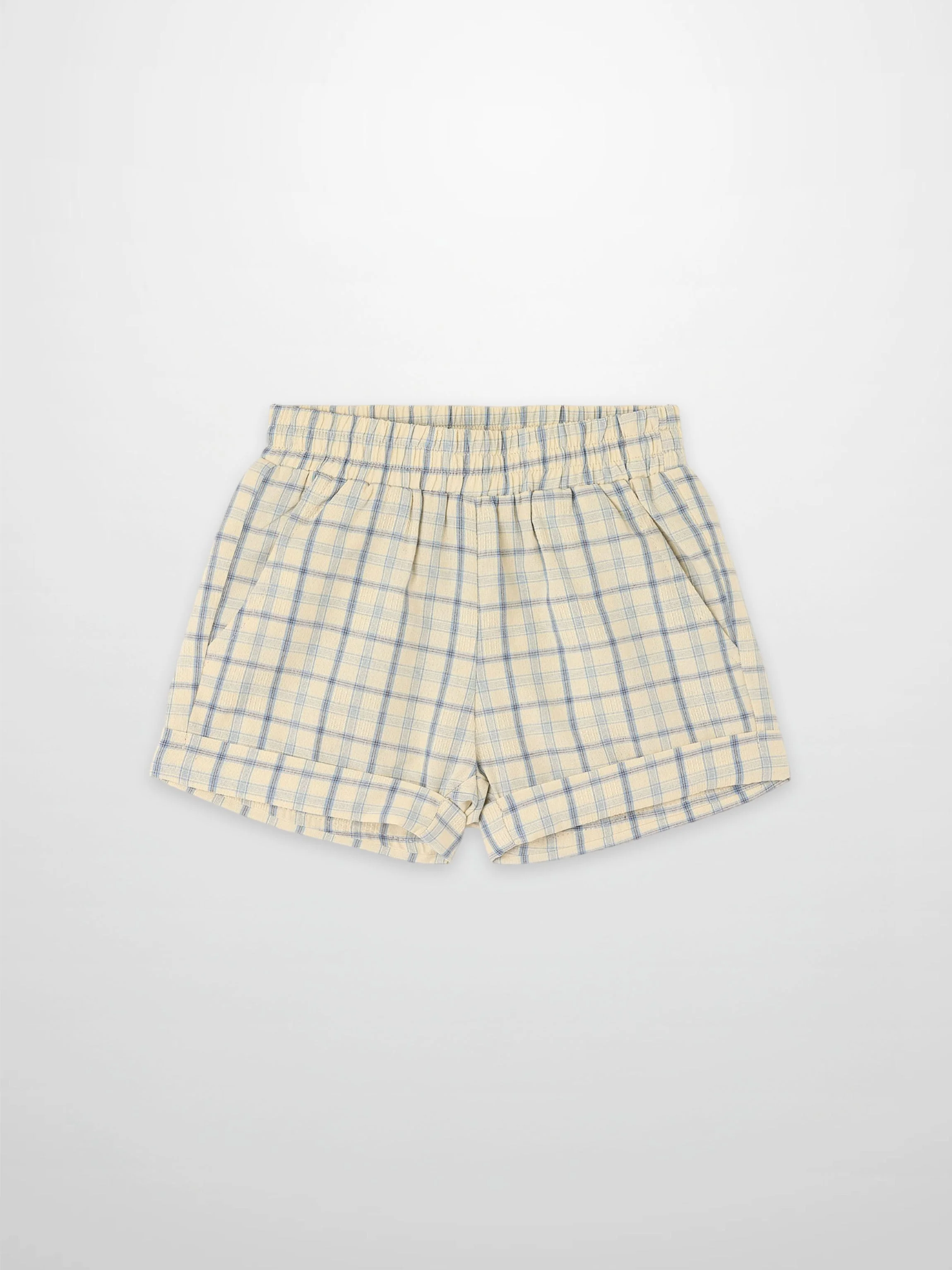 Yellow Plaid Dressy Shorts for Boys