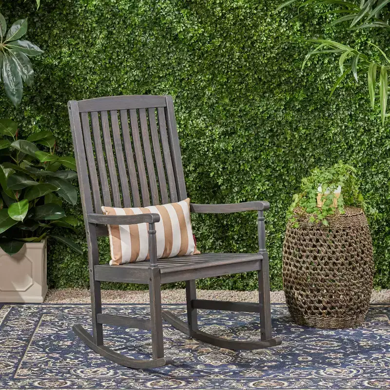 Christopher Knight Home Arcadia Outdoor Acacia Wood Rocking Chair