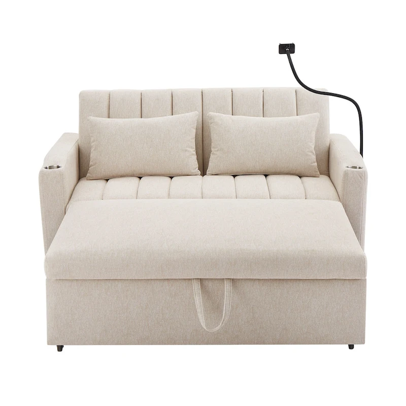 MERAX Convertible Loveseat Sofa, Pull Out Sofa Bed