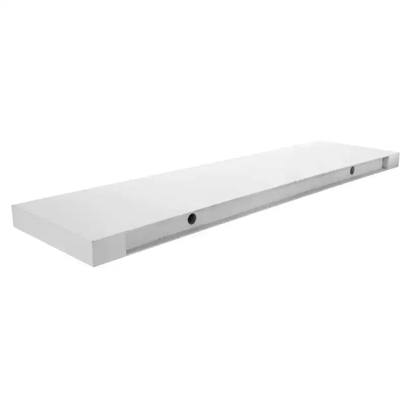 Kiera Grace 36" x 1.5" Stockholm Aberg Floating Shelf with LED Light White: Modern MDF Wall-Mounted Decor, No Assembly Required