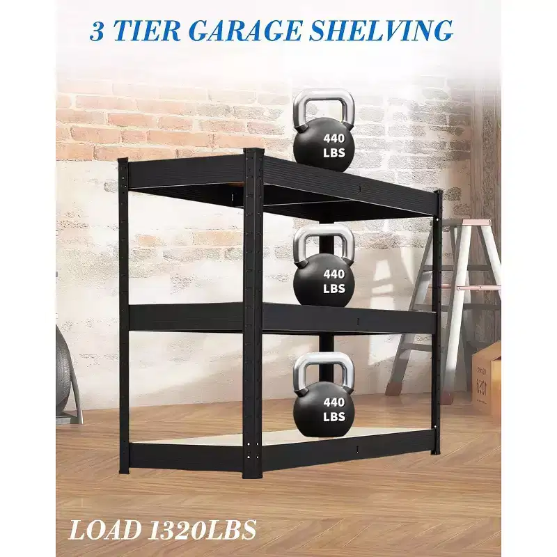 5-Tier Heavy Duty Garage Storage Shelves, 2000 LBS Load Adjustable Metal Utility Racks for Garage/Warehouse/Pantry/Basement