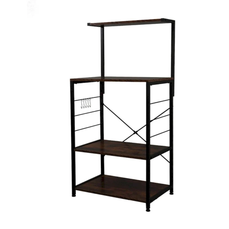 Wooden Kitchen Shelf, Bakers Rack 4 Tier Shelves, Vintage Color - (23.62 x 15.75 x 48.43)