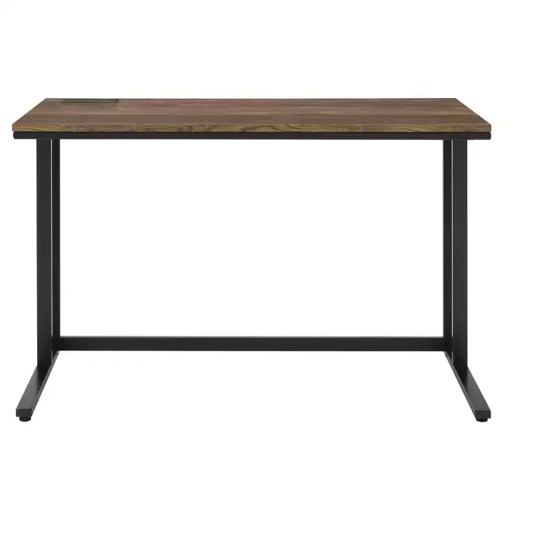 47IN Modern Computer Desk with Elegent L-Shape Legs, Office Desk with Metal Frame, Writing Desk for Office, Living Room, Bedroom