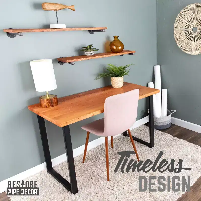 Cedar Solid Wood Desk with 28 in. Landscape Legs