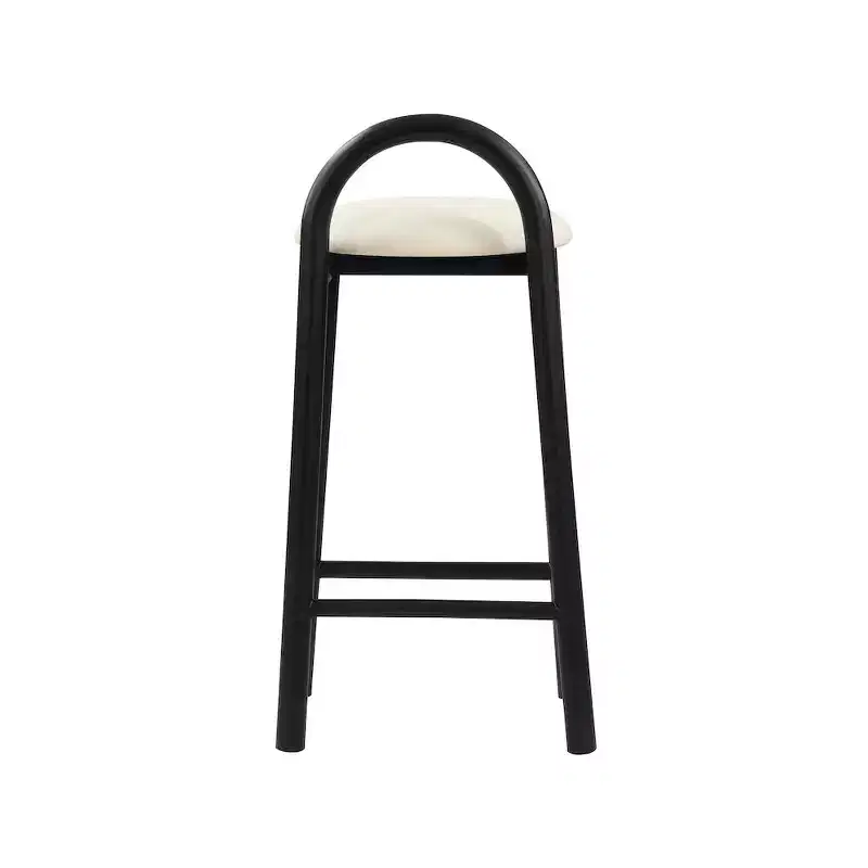Meridian Furniture,Calvin Cream Vegan Leather Stool