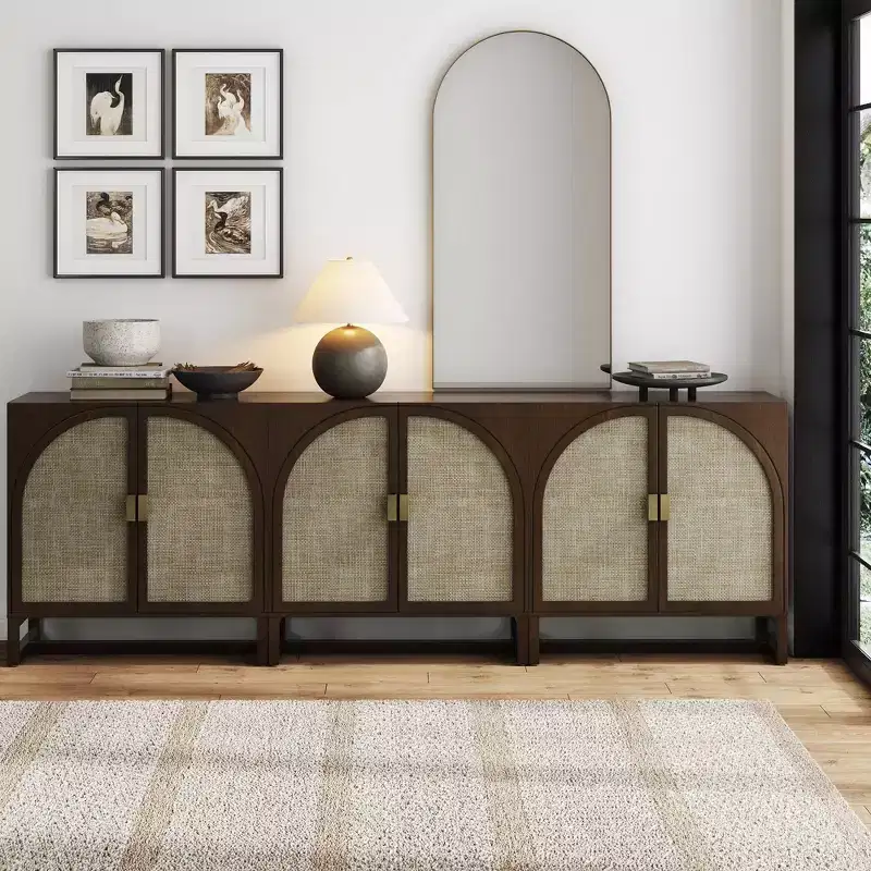 Nathan James Set of 3 Paxton Console with Doors Dark Brown