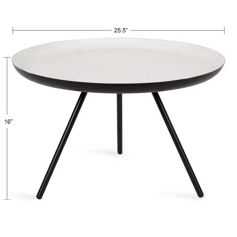 Kate and Laurel Laranya Round Metal Coffee Table