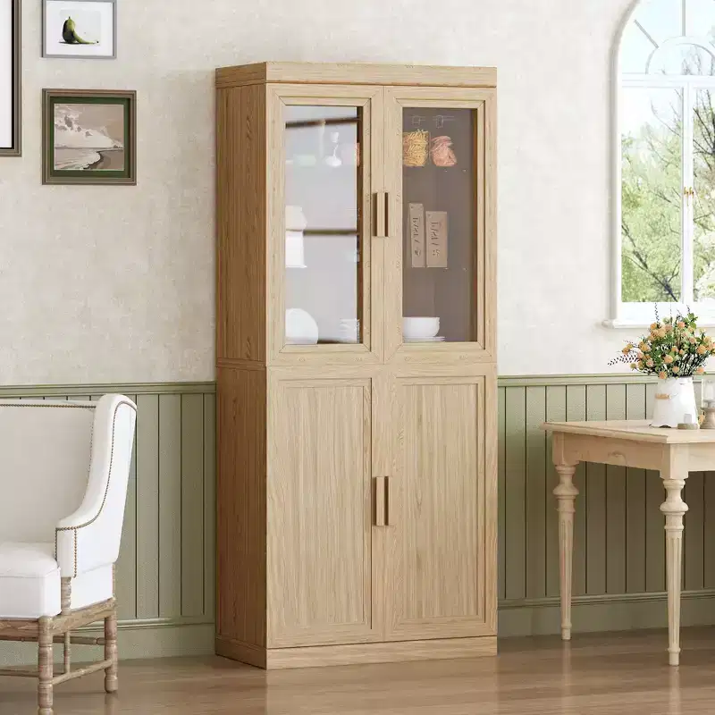 Freestanding Wood Pantry Cabinet