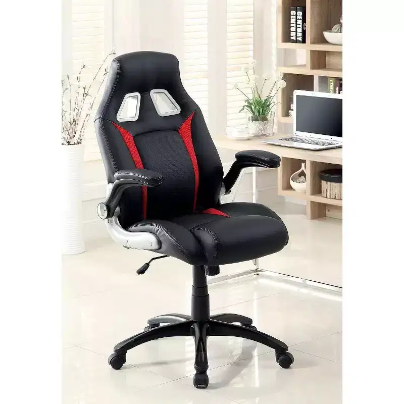 Adjustable Ergonomic Gaming Chair 360 Swivel with Wheels, Black/Red, for Office & Home