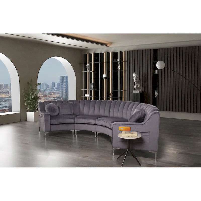 Velvet Sofas & Couches 4 Seats Round shape - 142