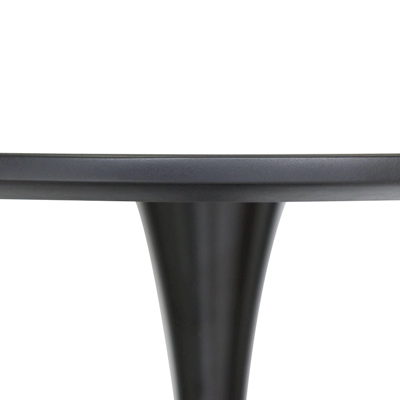 5-Piece Dining Set with 35 Round MDF Table and 4 ABS Plastic Side Chair with Gold Metal Legs