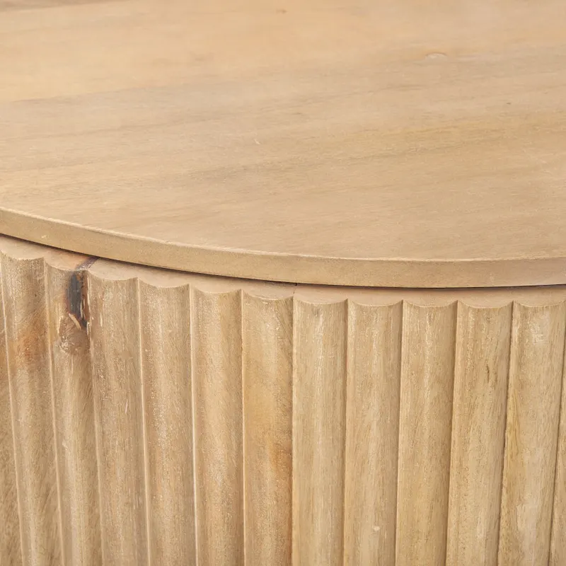 Terra Light Brown Solid Wood Accent Cabinet