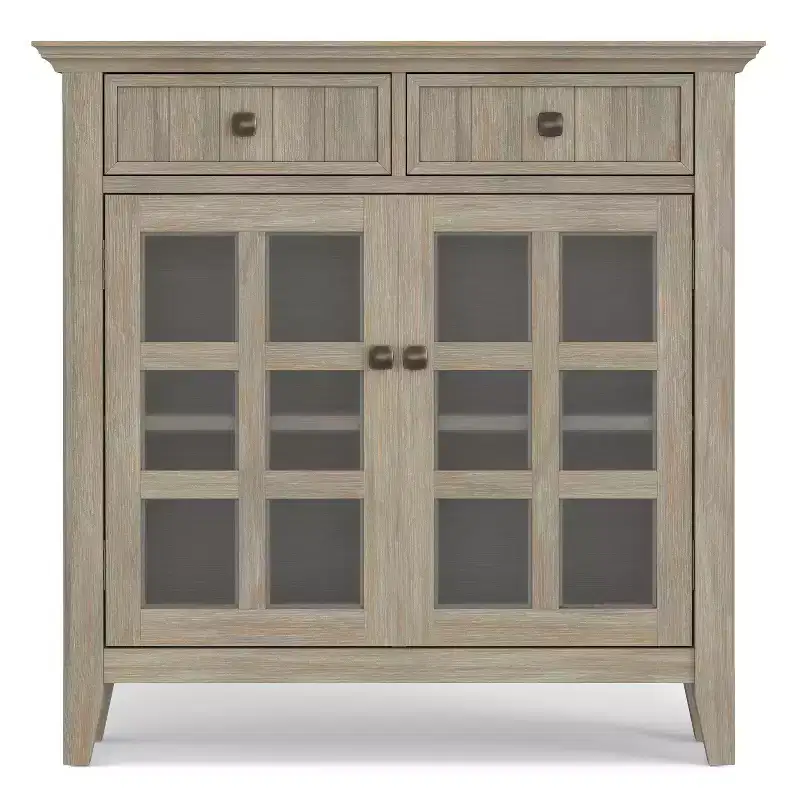 HomeStockAcadian Solid Wood 36 inch Wide Transitional Entryway Hallway Storage Cabinet