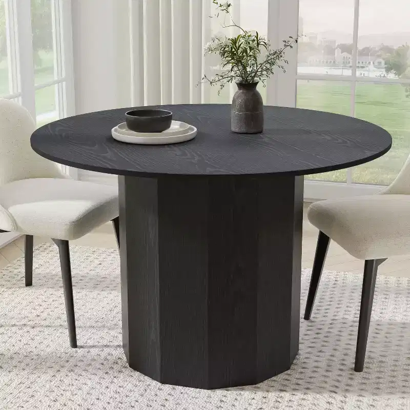 PexFix 46 Round Solid Wood Dining Table Kitchen Tables