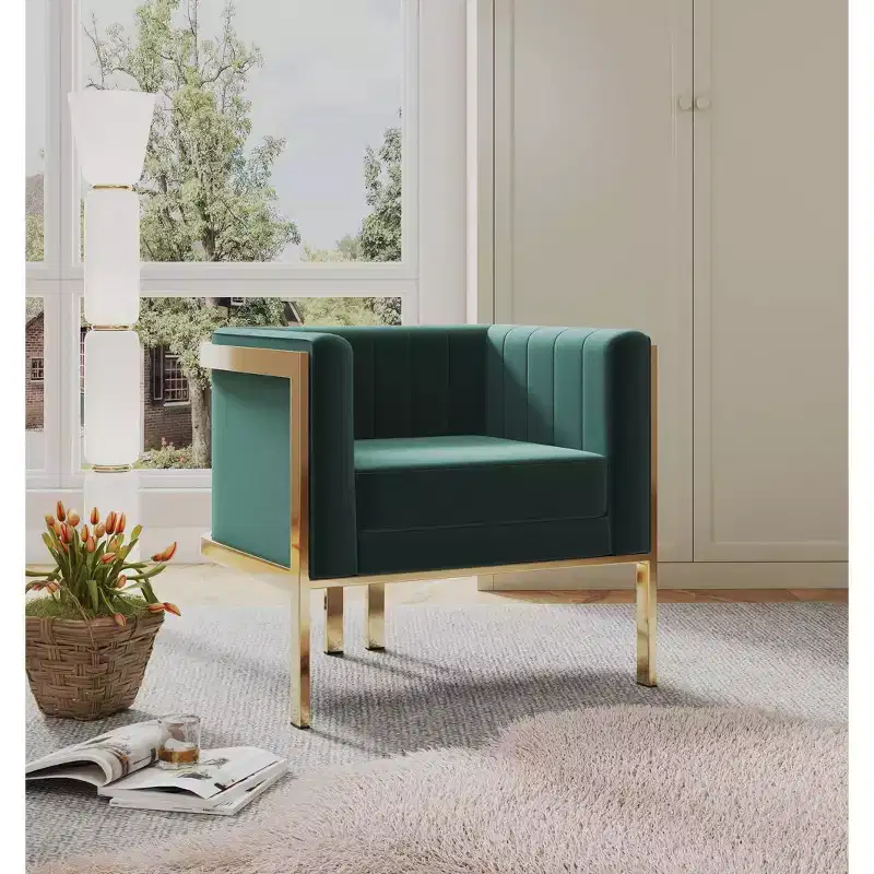 Set of 2 Paramount Velvet Accent Armchairs - Manhattan Comfort