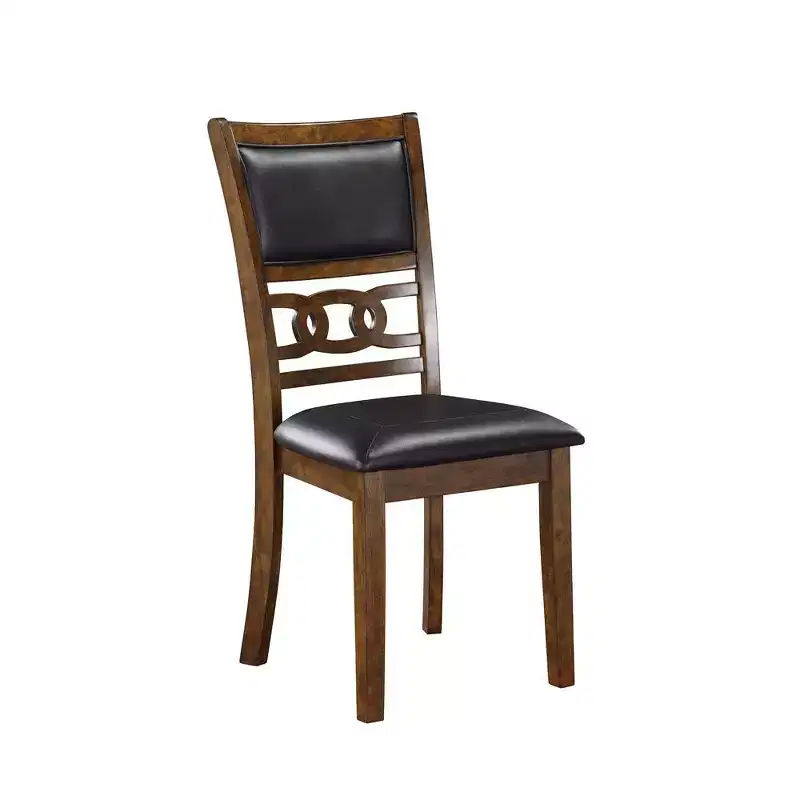 Gia Faux Leather Dining Chairs in Brown
